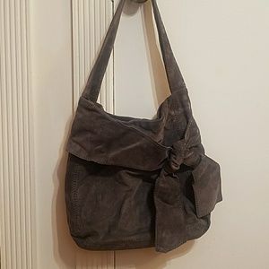 Gray Suede Kooba Hobo Bag